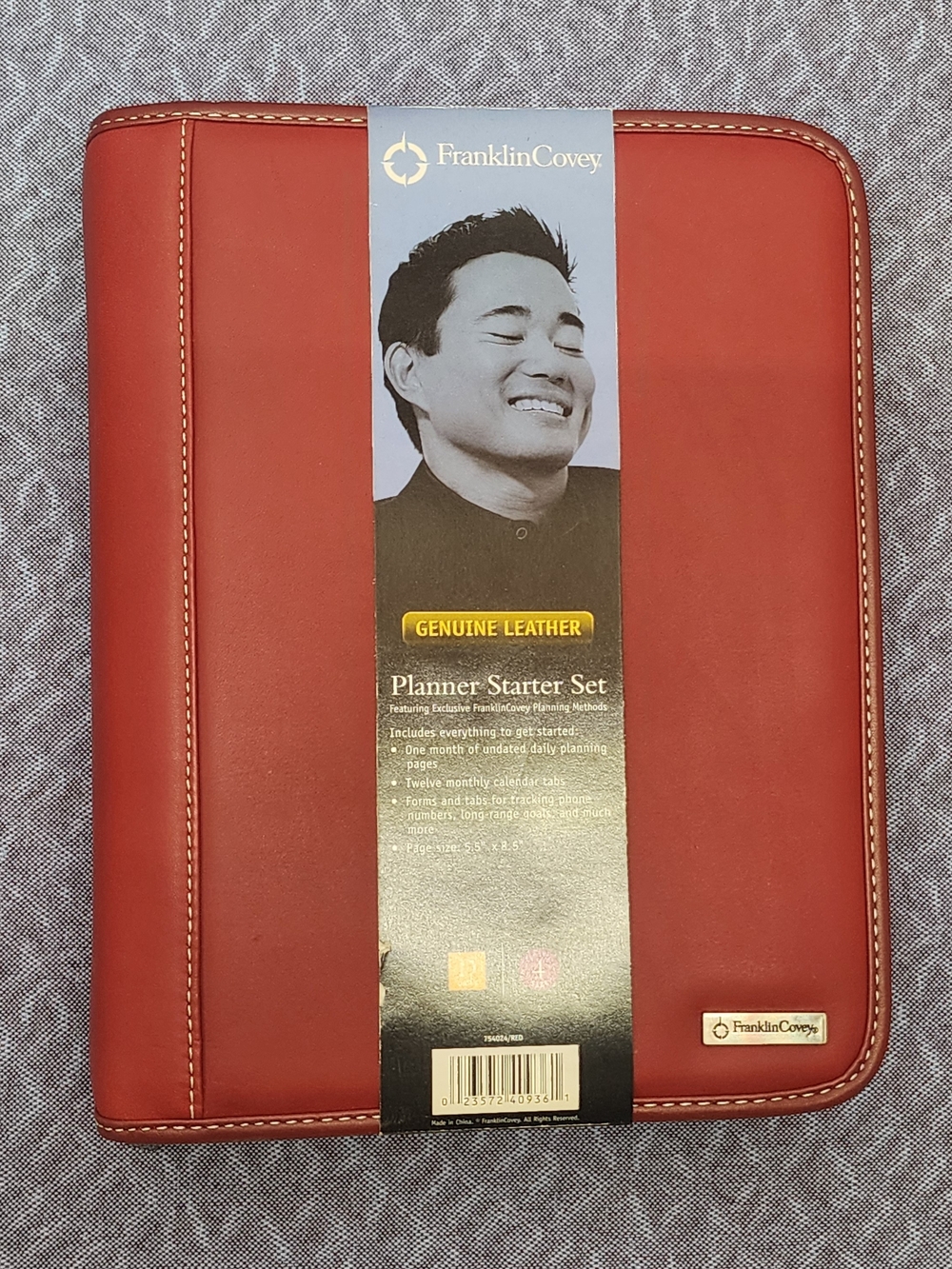 Brand New- Deadstock • Red Leather Planner • Franklin Covey